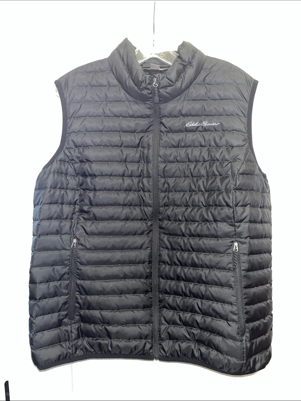 Eddie Bauer Black Quilted Packable Down Vest